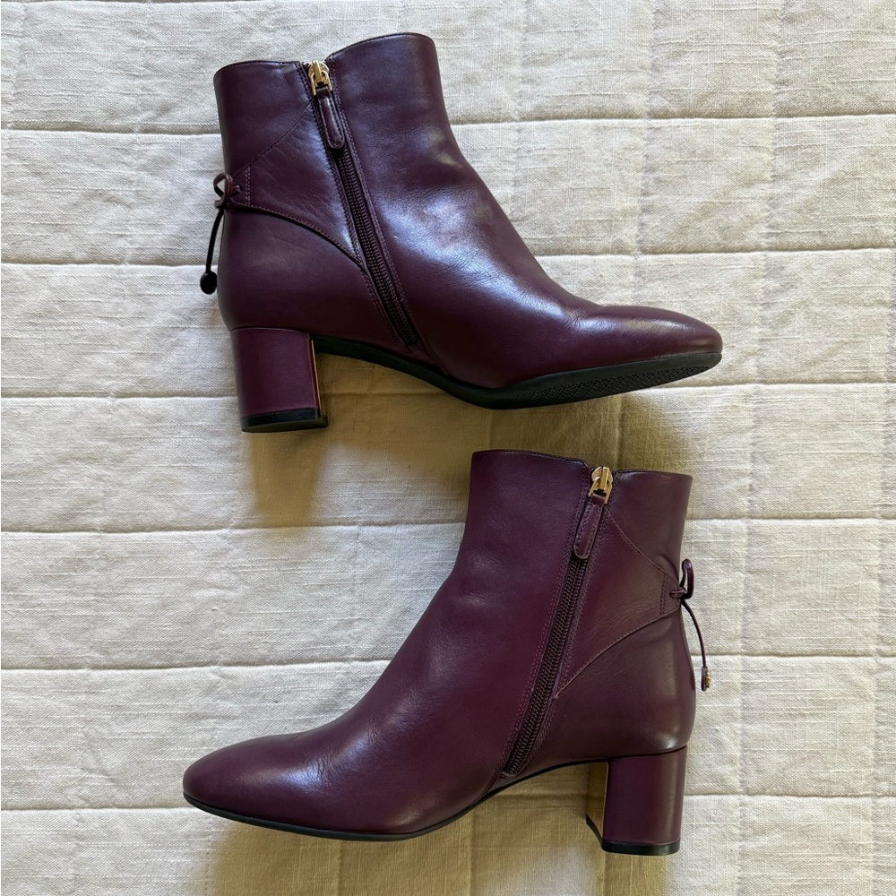 NWOT! Tory Burch Laila Oxblood Booties • Size 8